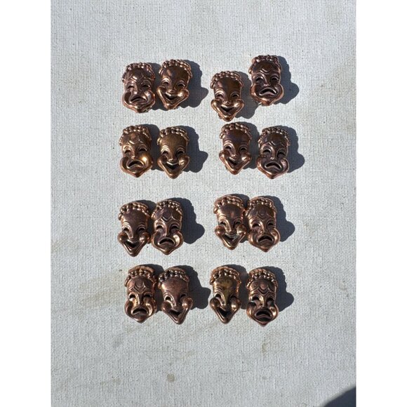 Renoir Copper Earrings - Lot of 8 Pairs - Curtain Call Renoir Signed Clip on - Picture 6 of 7